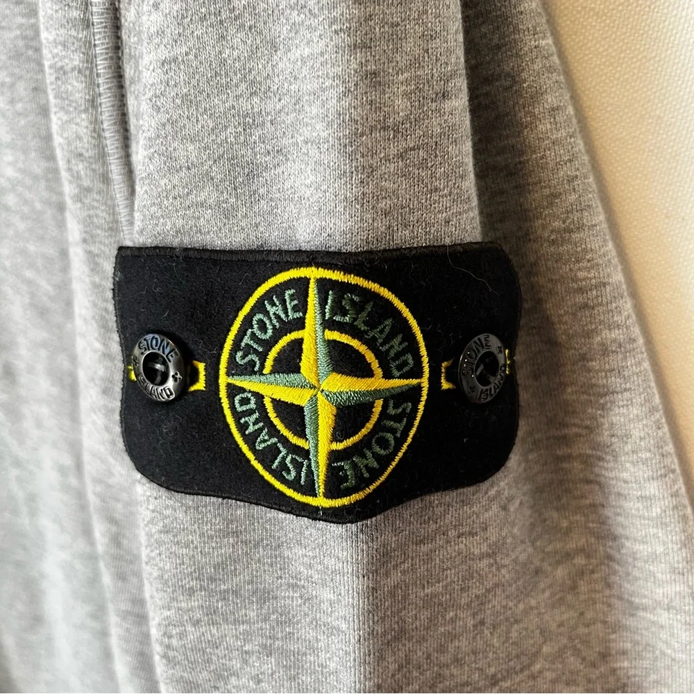 Stone Island Felpa 1/4 zip Knit 3XL New Mock neck sweatshirt Gray Mens 3X NWT - Picture 5 of 11